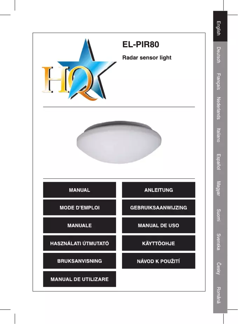 Image de la première page du manuel de l'appareil EL-PIRLA80