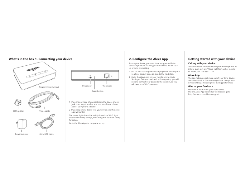 Image de la première page du manuel de l'appareil Echo Connect