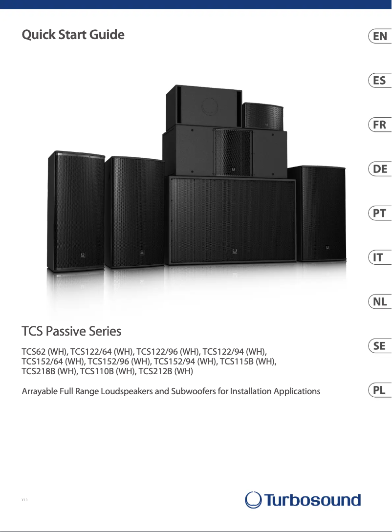 Page n°1 - Guide de démarrage rapide Turbosound TCS110B
