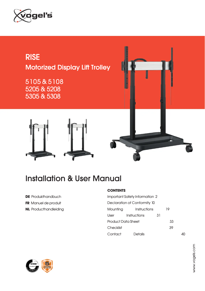 Page 1 de la notice Manuel utilisateur Optoma RISE 5308