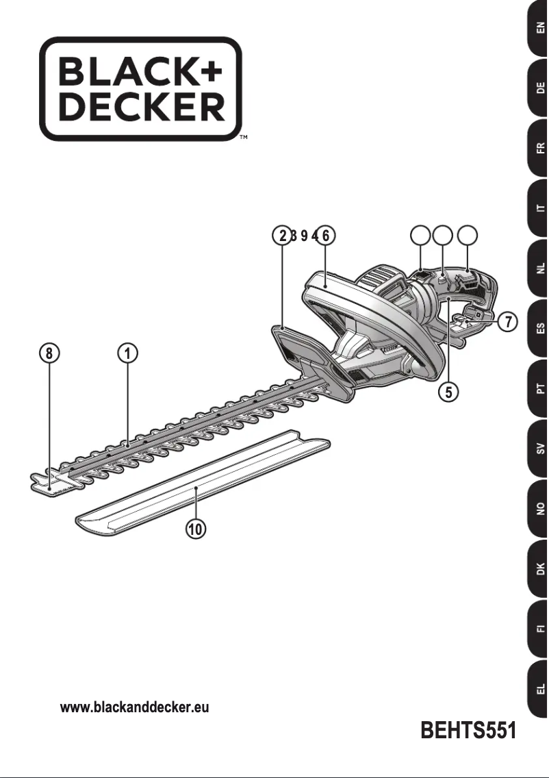 Page 1 de la notice Manuel utilisateur Black & Decker BEHTS551