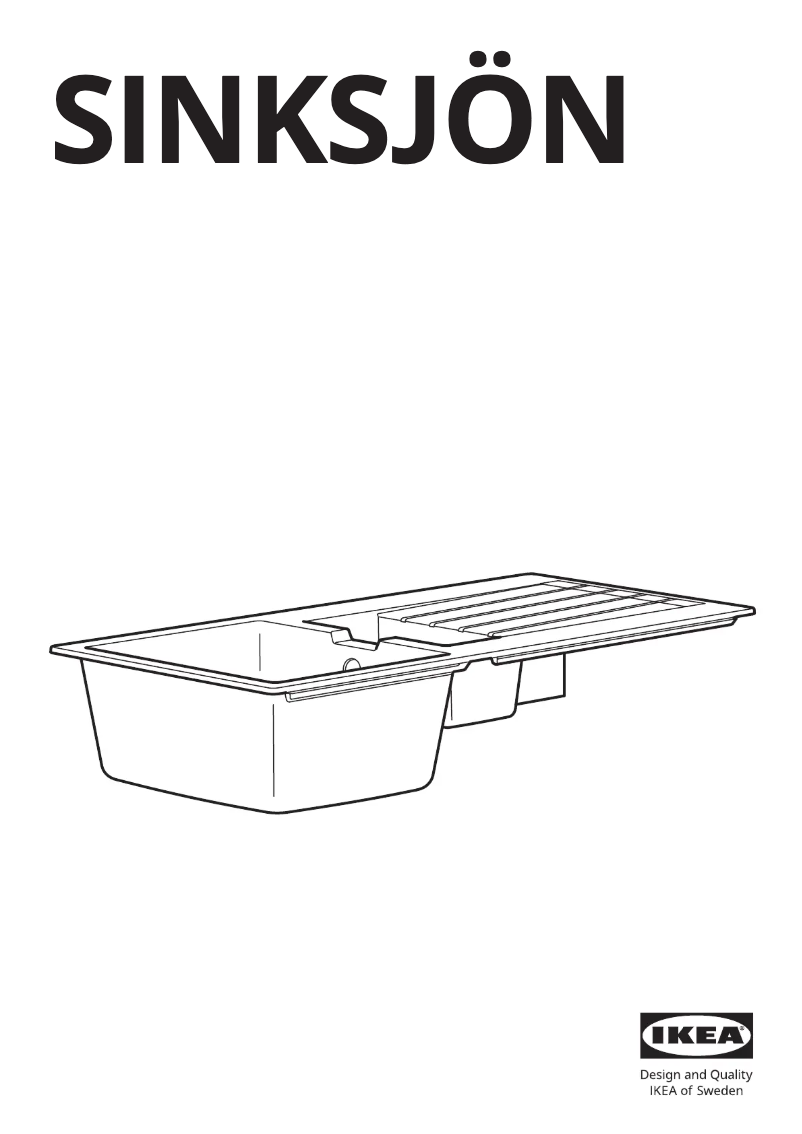Page 1 de la notice Instructions / montage Ikea SINKSJÖN