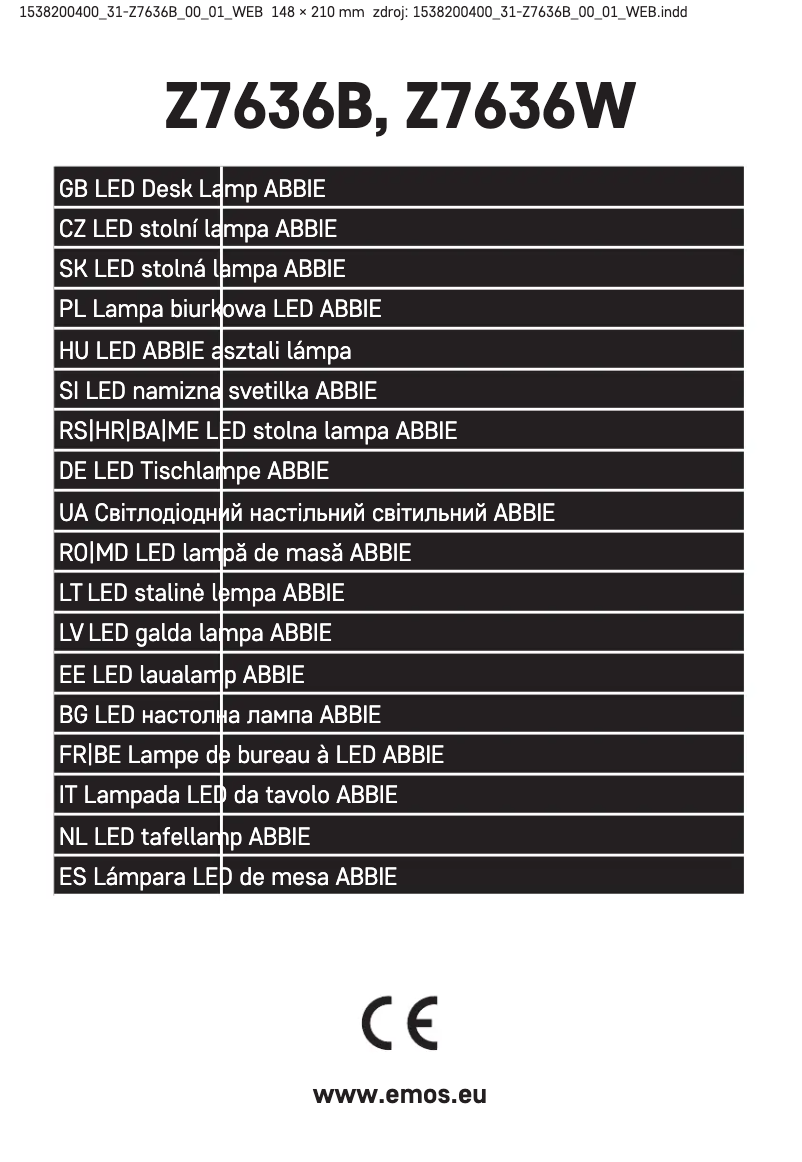 Page n°1 - Manuel utilisateur Emos Z7636B