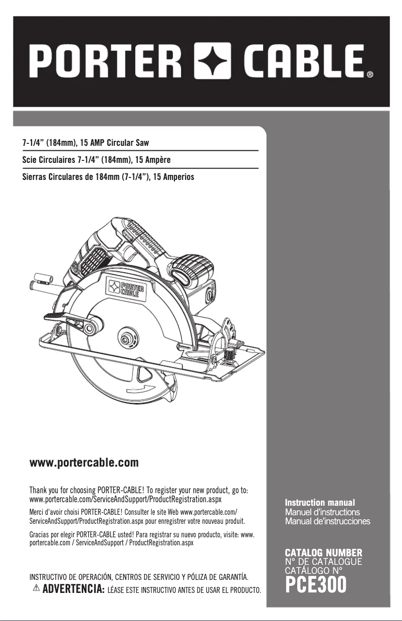 Image de la première page du manuel de l'appareil PCE300