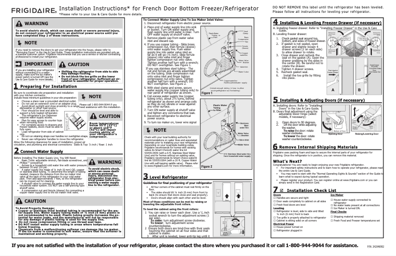 Image de la première page du manuel de l'appareil FGHB2844LE