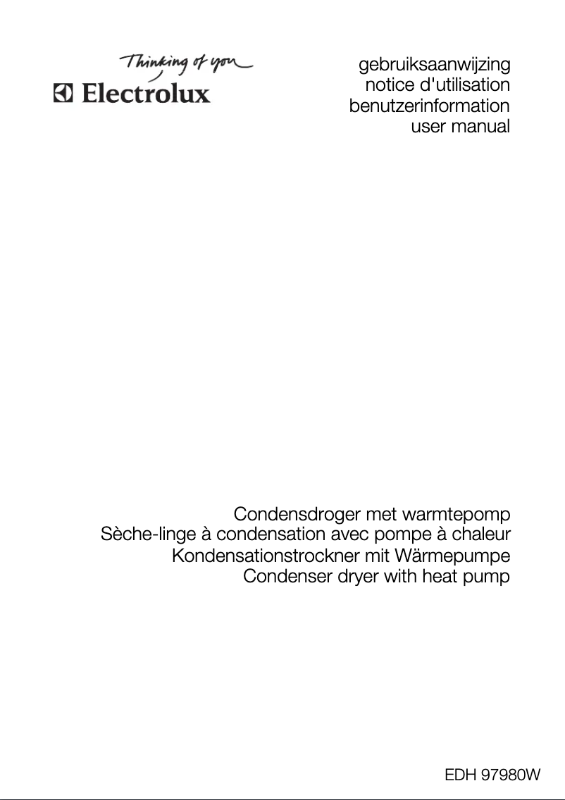 Page n°1 - Manuel utilisateur Electrolux EDH 97980 W