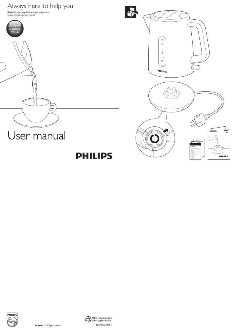 Page 1 de la notice Manuel utilisateur Philips Viva Collection HD4689