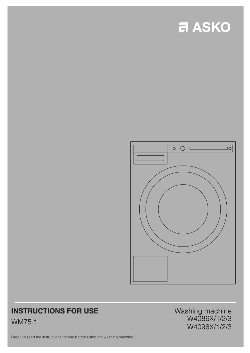 Page 1 de la notice Manuel utilisateur Asko W4086C.S/1