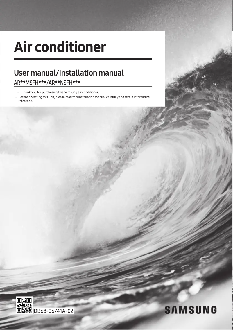 Page 1 de la notice Manuel utilisateur Samsung AR19NSFHFWK