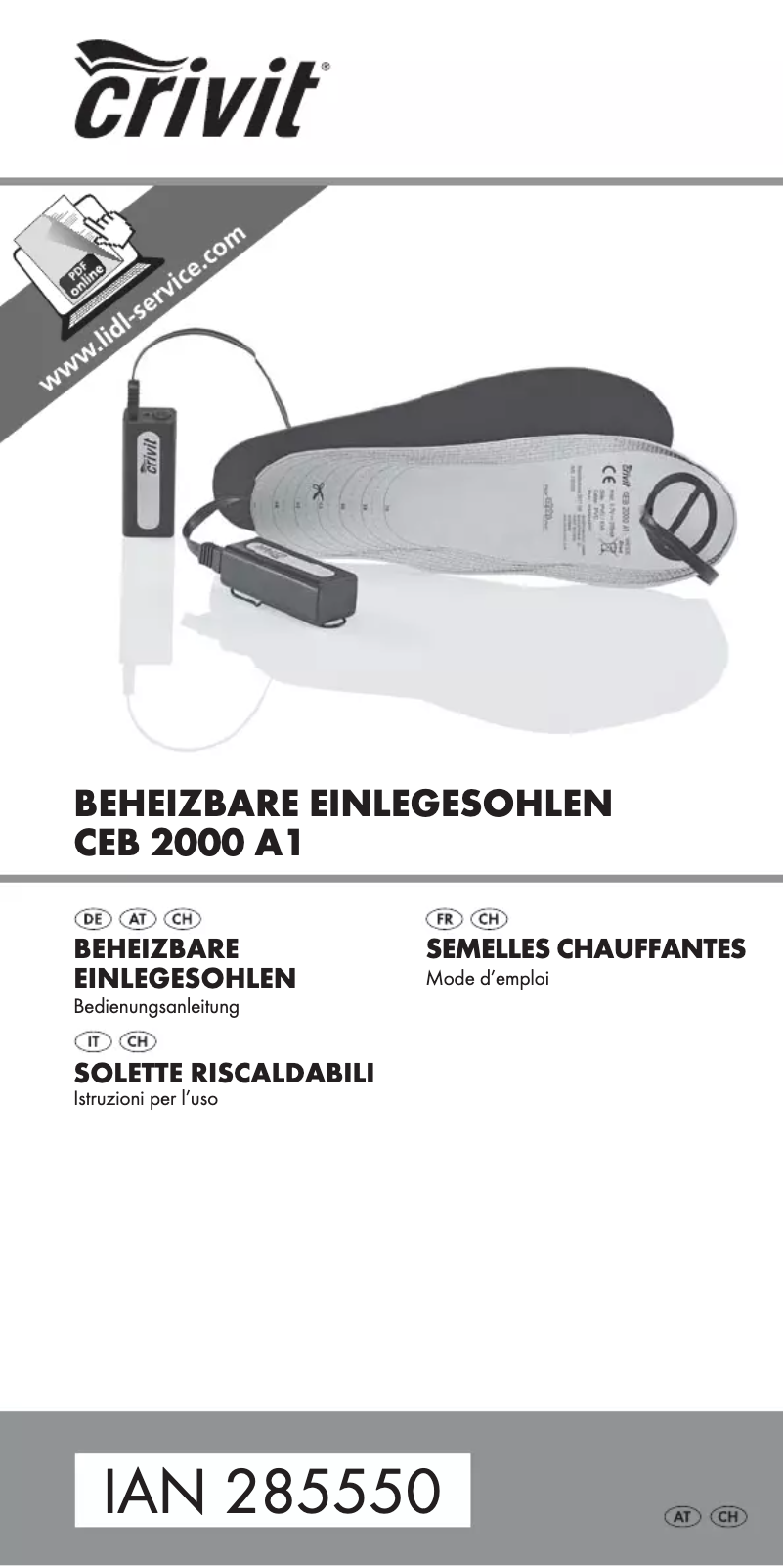 Page 1 de la notice Manuel utilisateur Crivit IAN 285550