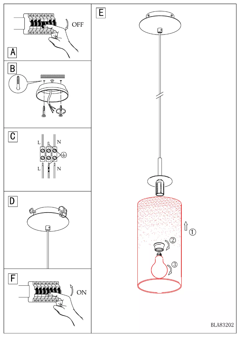 Page 1 de la notice Manuel utilisateur Eglo Troy 3