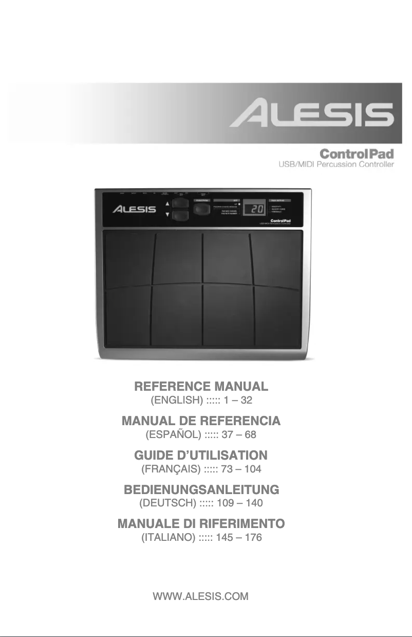 Image de la première page du manuel de l'appareil ControlPad