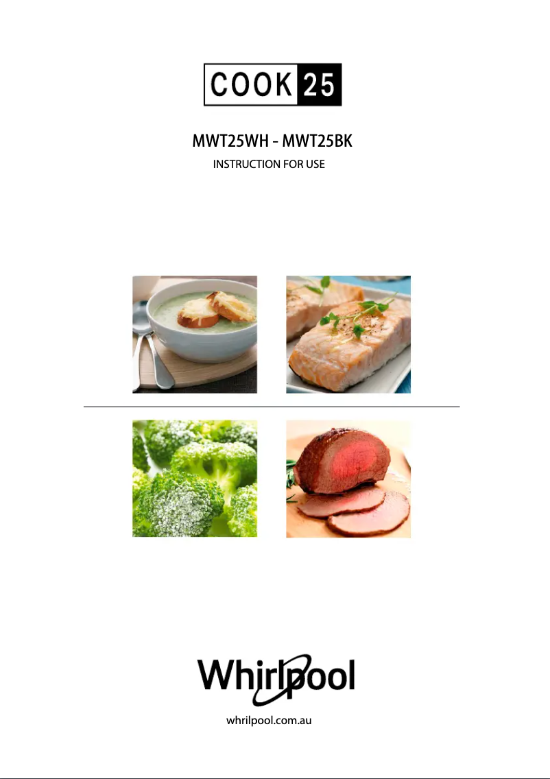 Page n°1 - Manuel utilisateur Whirlpool MWT25BK