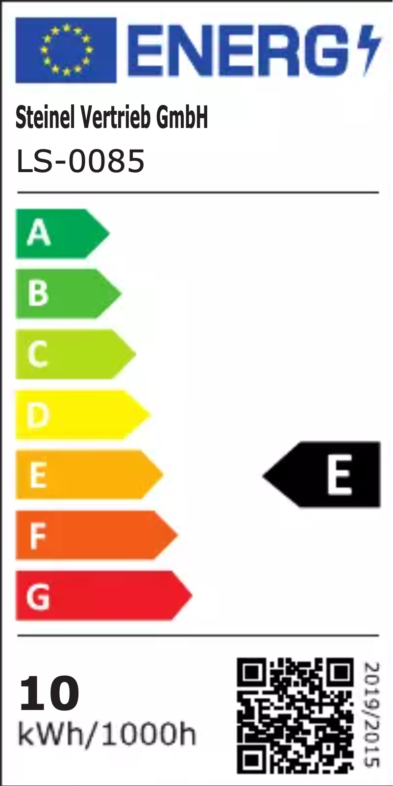Page 1 de la notice Label énergétique Steinel RS 16 LED S