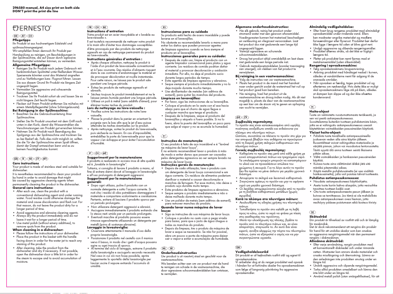 Page n°1 - Manuel utilisateur Ernesto HG00313