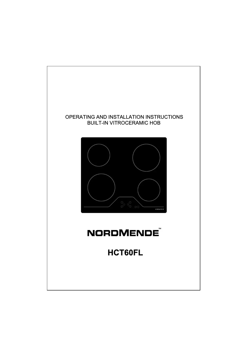 Page n°1 - Manuel utilisateur Nordmende HCT60FL