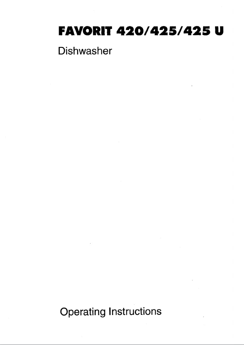 Image de la première page du manuel de l'appareil Favorit 425