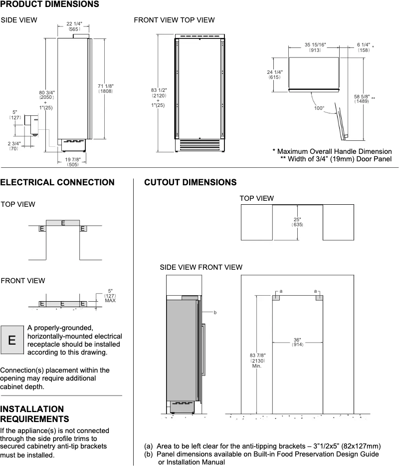 Page 1 de la notice Instructions / montage Bertazzoni REF36RCPRR