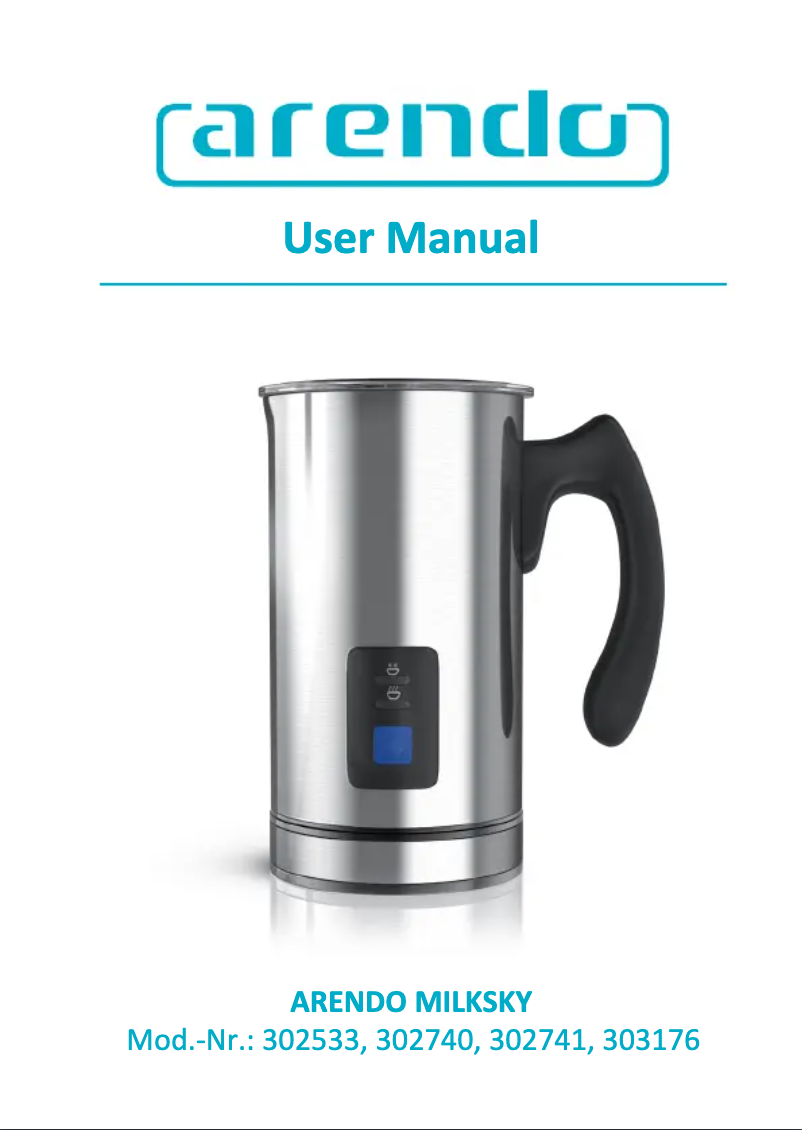 Page 1 of the manual User Manual Arendo 303176