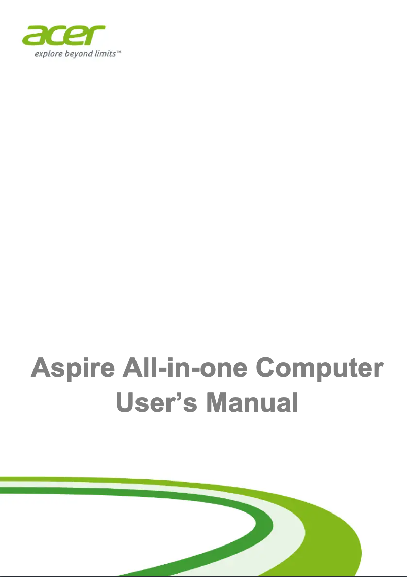 Imagen de la primera página del manual del dispositivo Aspire Z1-602
