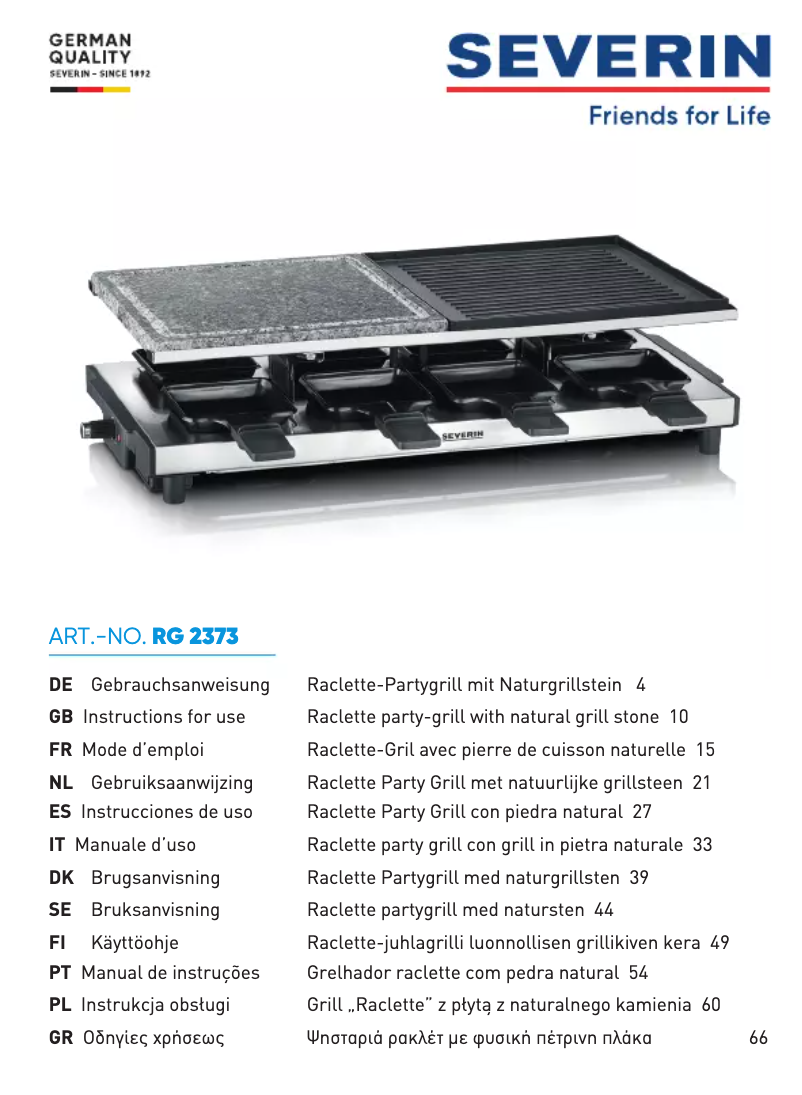 Image de la première page du manuel de l'appareil RG 2373