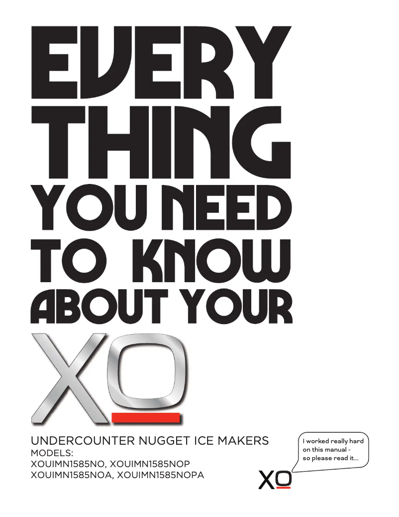 Page n°1 - Manuel utilisateur XO XOUIM1585NOP
