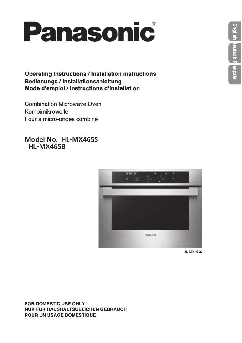 Page n°1 - Manuel utilisateur Panasonic HL-MX465B