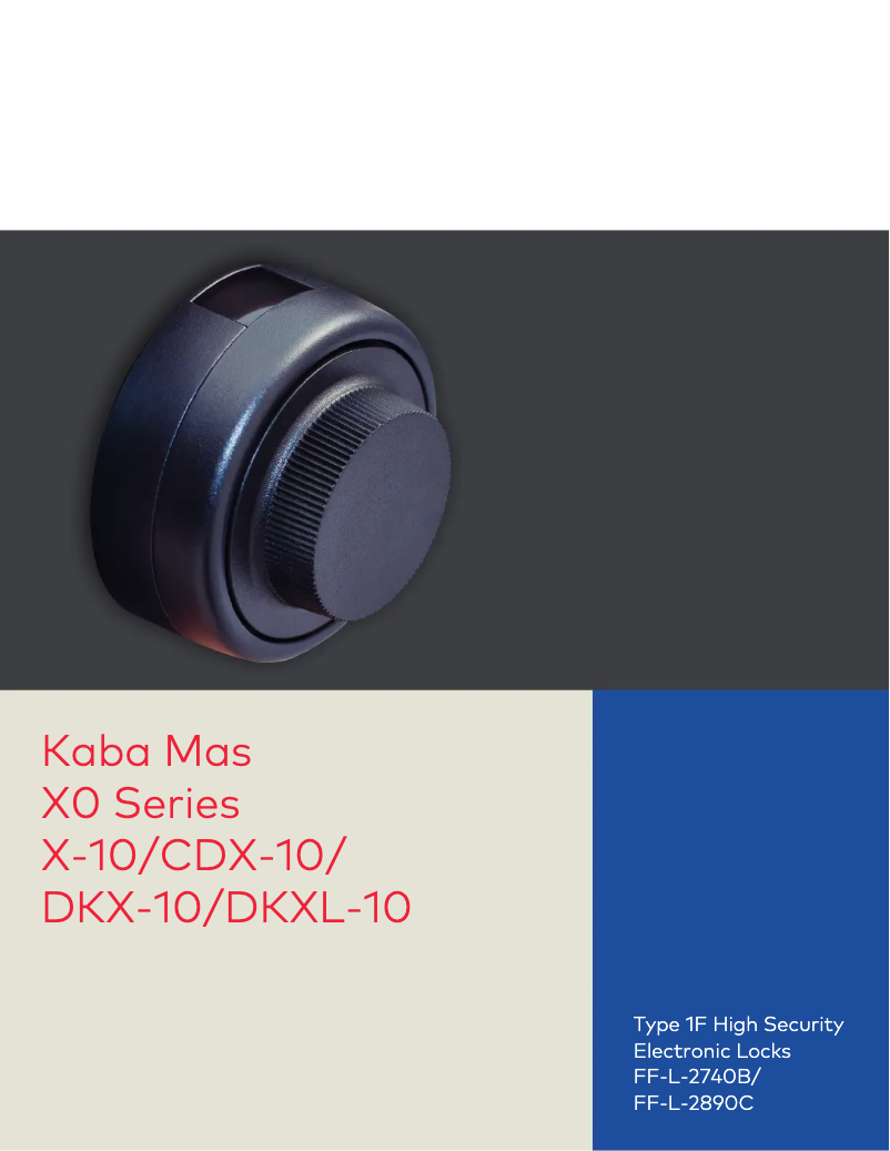 Page 1 de la notice Manuel utilisateur Dormakaba X-10