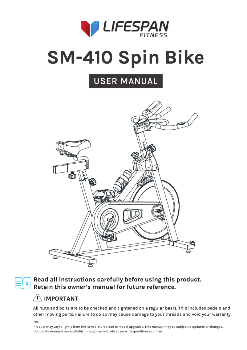 Image de la première page du manuel de l'appareil SM-410
