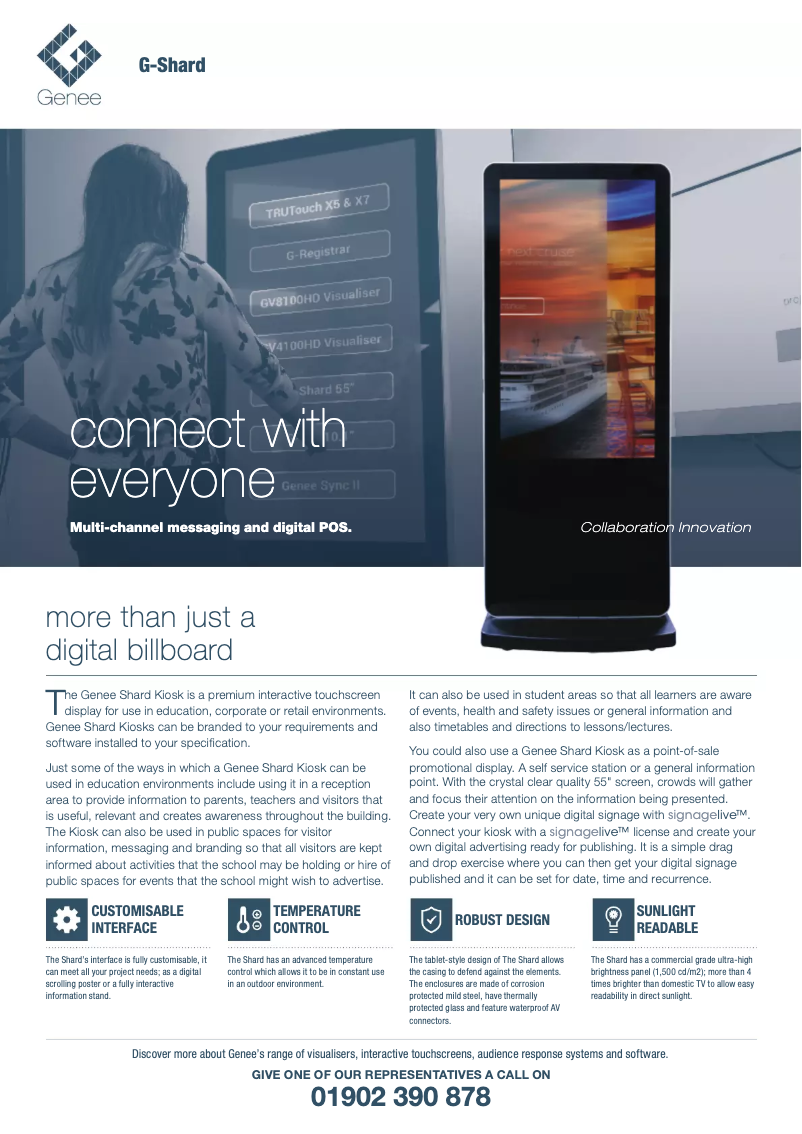 Page 1 de la notice Manuel utilisateur Genee World GENEE SHARD 55