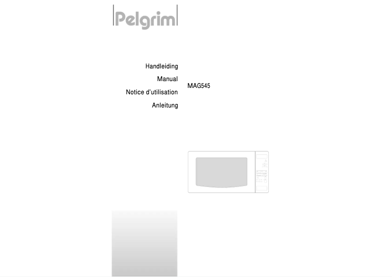 Page 1 de la notice Manuel utilisateur Pelgrim MAG545RVS