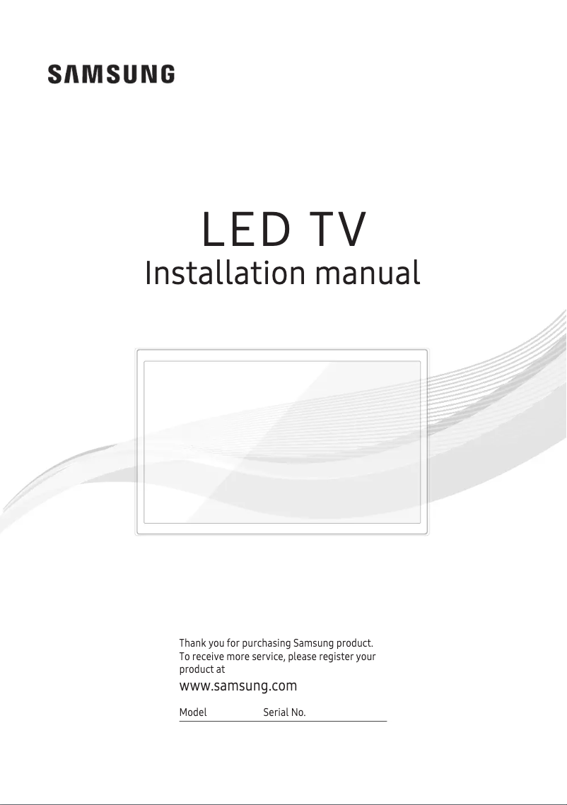 Page 1 de la notice Guide d'installation Samsung HG43NE590SF