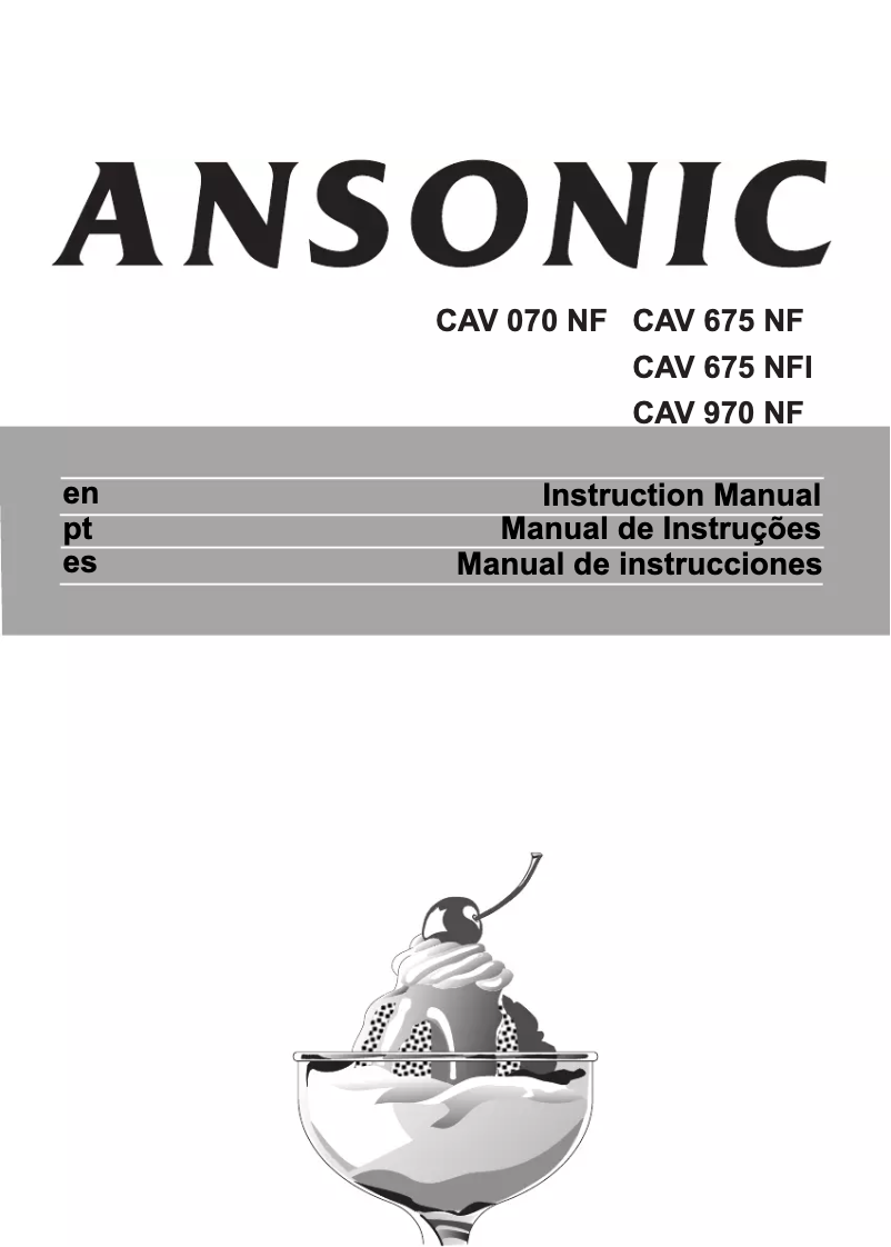 Page 1 de la notice Manuel utilisateur Ansonic CAV 675 NFI
