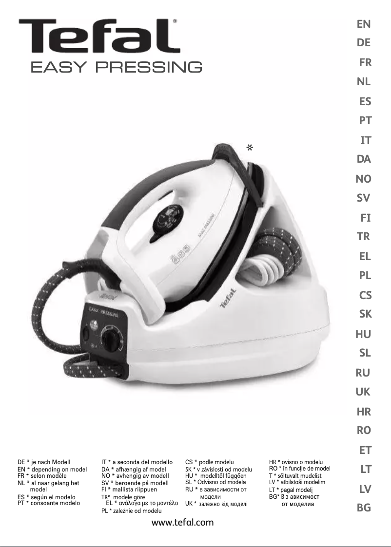Page n°1 - Manuel utilisateur Tefal Easy Pressing GV5255