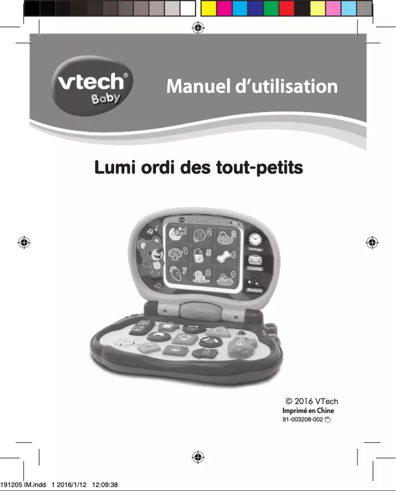 Page 1 de la notice Manuel utilisateur Vtech Lumi ordi des tout-petits rose