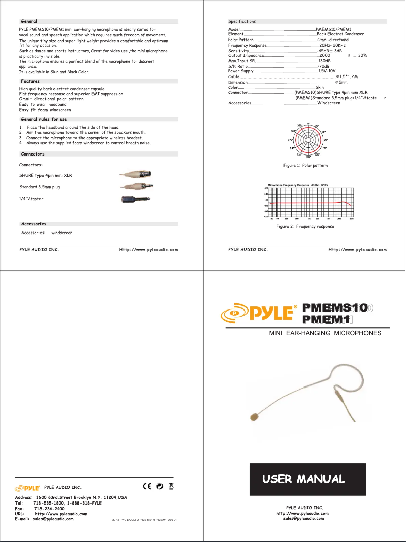 Image de la première page du manuel de l'appareil PMEM1