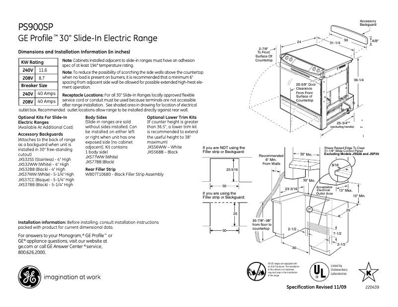 Image de la première page du manuel de l'appareil Profile PS900SPSS