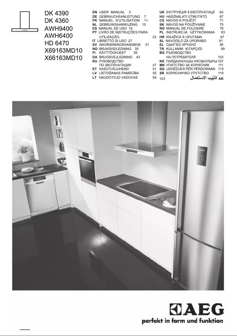 Page n°1 - Manuel utilisateur AEG X66163MD10