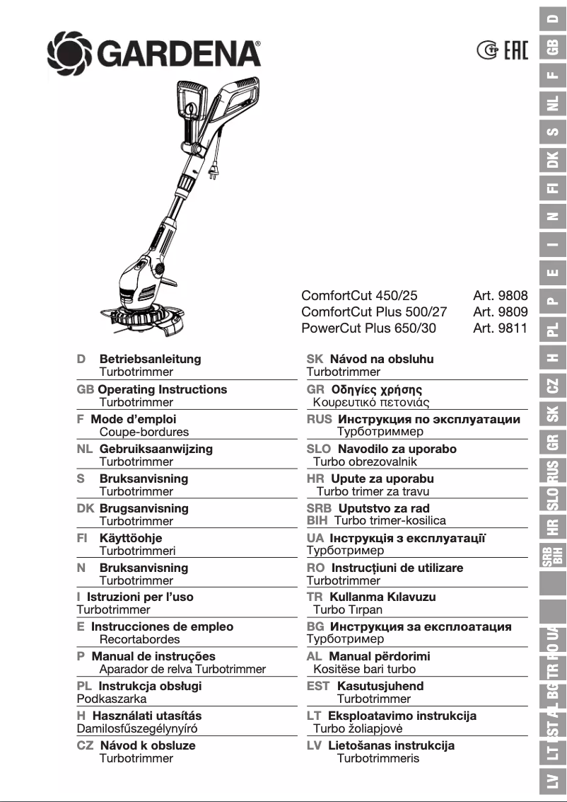 Image de la première page du manuel de l'appareil ComfortCut 450