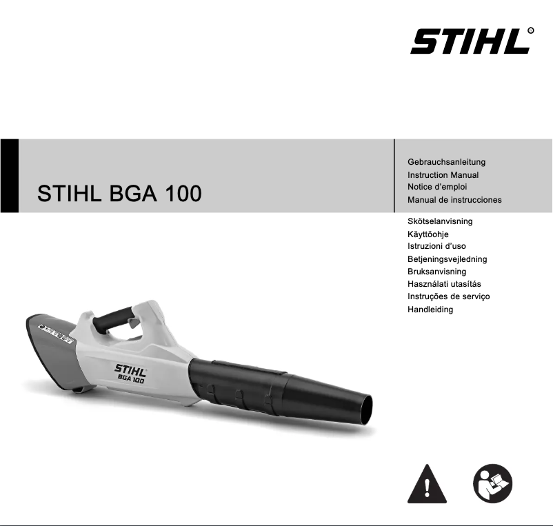 Page n°1 - Manuel utilisateur Stihl BGA 100