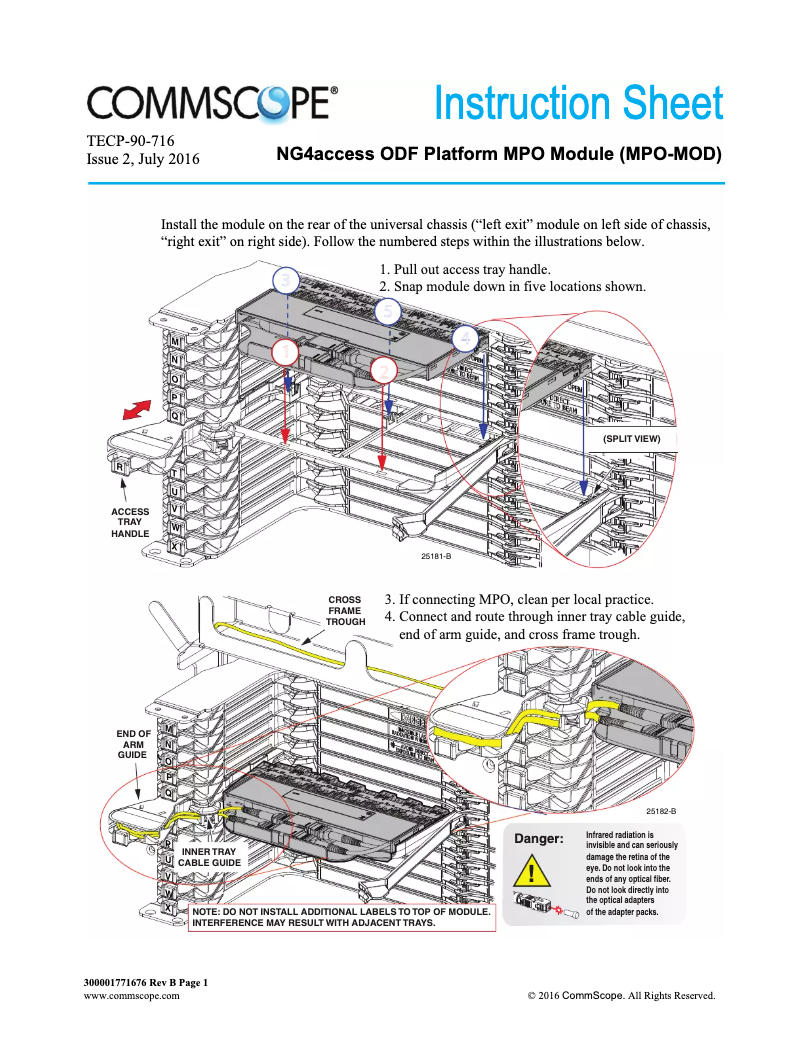Page n°1 - Manuel utilisateur CommScope NG4-MMDCM0L000