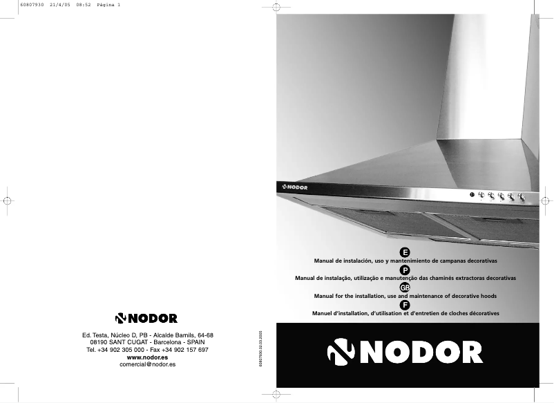 Page 1 of the manual User Manual Nodor K 9