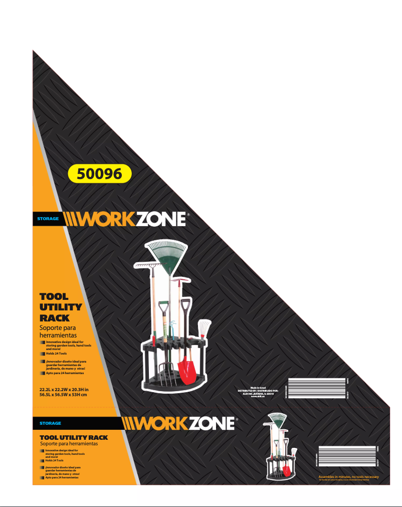 Page 1 de la notice Manuel utilisateur Workzone Tool Utility Rack 17180912