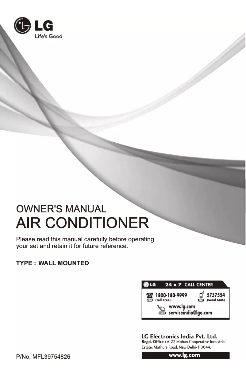 Page 1 de la notice Manuel utilisateur LG LSN18CRSFH2