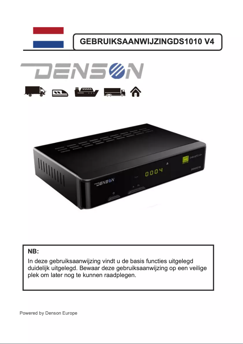 Page n°1 - Manuel utilisateur Denson DS1010 V4