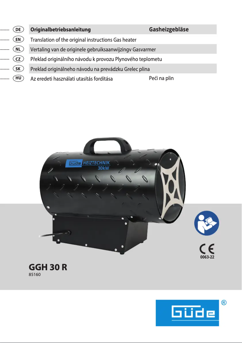 Page n°1 - Manuel utilisateur Güde GGH 30 R