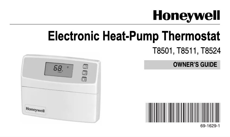 Page 1 de la notice Manuel utilisateur Honeywell T8511