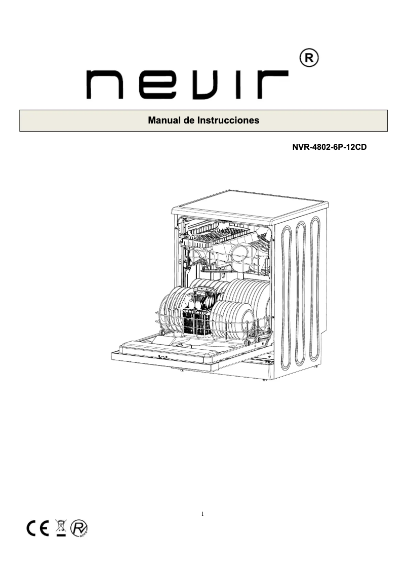 Page 1 de la notice Manuel utilisateur Nevir NVR-4802 6P-12CD