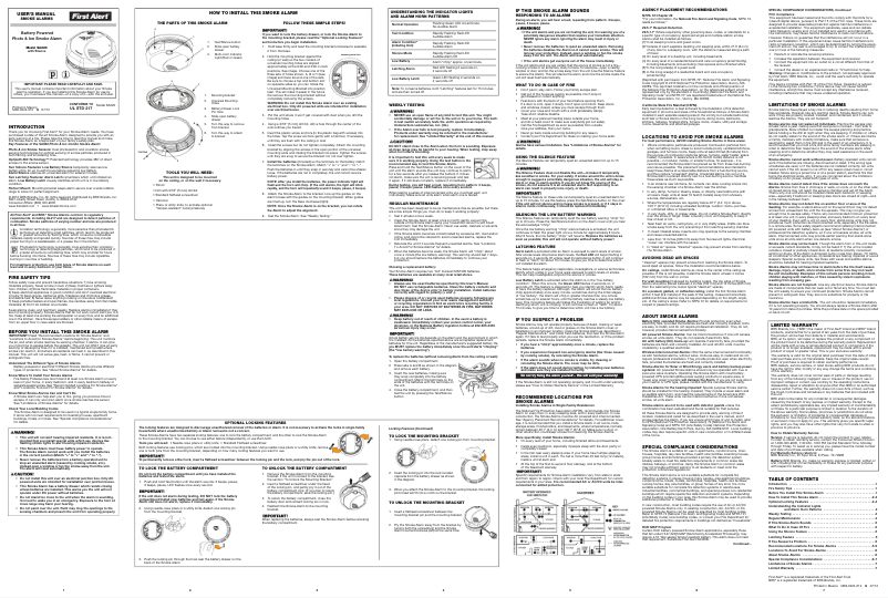 Image de la première page du manuel de l'appareil SA320