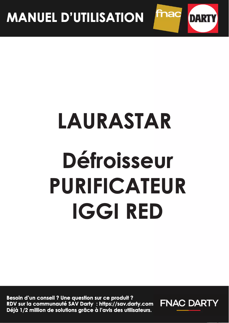 Page n°1 - Manuel utilisateur Laurastar Iggi
